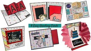 6 DIY Greeting Card Ideas | Handmade Greeting Cards | DIY Birthday Cards | Crafteholic