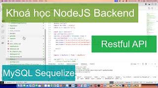 Giới thiệu khoá học NodeJS Backend MySQL Sequelize ứng dụng bán hàng