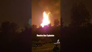 Massive Gas Explosion that lit up the night sky! #trendingshorts #viralmoment #trending #viralvideos