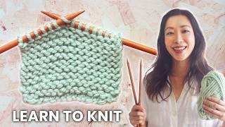 HOW TO KNIT for Total Beginners: STEP-BY-STEP Tutorial (SLOW REPEATS & common MISTAKES)