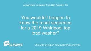 After a power outage my Whirlpool washer model no wtw4955hw1