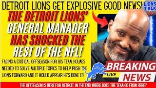 BREAKING NEWS-THE DETROIT LIONS GM BRAD HOLMES HAS SHOCKED THE NFL AS HE'S PUSHED THE TEAM FORWARD