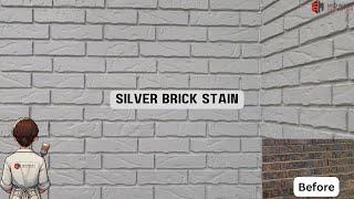 Brick Stain Project: Transforming a Facade with a Silver Finish