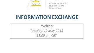 Webinar I - Information Exchange