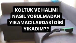 FAKİR HALI VE KOLTUK YIKAMA MAKİNESİNİ DENEDİM || NASIL KOLAYLIKLA HALI&KOLTUK YIKADIM?