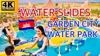 Best Water slides at Garden City Waterpark in Phnom Penh Cambodia  | Foodie Tour Shows