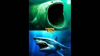 megalodon vs the bloop,mosasaurus,anger fish,hippocampus #shorts #viral #monster #music #the