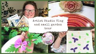 Artist studio vlog and small garden tour