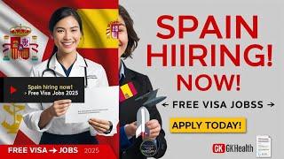  Spain Work Visa 2025 | High Salary Jobs with FREE Visa Sponsorship! Apply Fast!