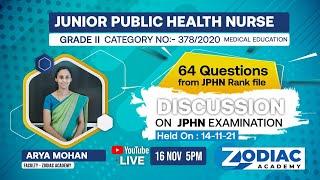 JPHN Q&A DISCUSSION || EXAM HELD ON 14-11-21(Medical Education)