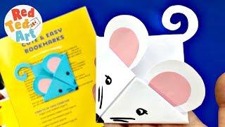 Easy Mouse Corner Bookmark Craft   DIY Mouse Mice Rats Ideas