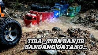 Semua truk auto panik...??? || versi miniatur truk plastik ||