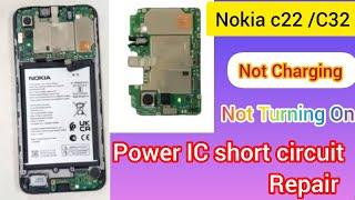 NOKIA C22 /C32 POWER IC DEAD || ALL NOKIA PHONES POWER IC SHORT CIRCUIT || FIX