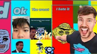 Mrbeast uses a tier list jk (it me who rating stuff)