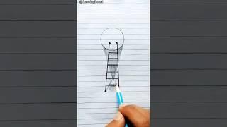 Cone with staircase illusion || #shorts #stairs #illusion #draw #viral