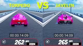 Torpedo VS Javelin Roblox Jailbreak Speed Test