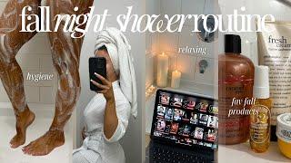 FALL NIGHT SHOWER ROUTINE warm caramel scents, feminine hygiene, *relaxing* unwind with me