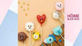 How To Make Cute BT21 Cake Pops Recipes For BTS Fans | Home Baking #Shorts