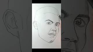 How to Draw Cristiano Ronaldo Step by Step Easy | Cristiano Ronaldo Drawing | Tutorial #shorts