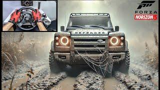 Rebuilding  LAND ROVER DEFENDER | Forza Horizon 5 | Steering Wheel Gameplay