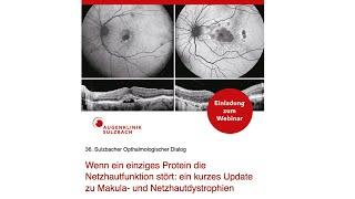 SOD Seminar: Wenn ein einziges Protein die Netzhautfunktion stört - Ein Update zu Makuladystrophien