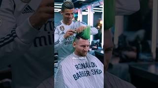 Ronaldo Barber Shop🫨 #capcut #ronaldo #football #messi.