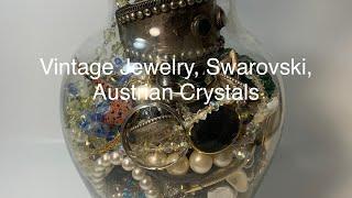 Mystery Jewelry Jar - Swarovski, Austrian Crystals & Vintage Costume