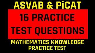 ASVAB/PiCAT Practice Test: The Mathematics Knowledge Subtest | Grammar Hero's Free ASVAB Tutoring