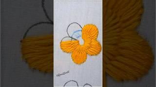 So nice flower hand embroidery design #crochet #handbroidery #embroidery