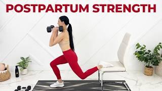 Postpartum Dumbbell Workout (Get Toned Legs & Glutes)