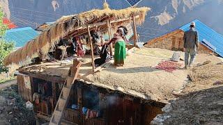 Poor But Happy Lifestyle in Nepal Mountain Village |Mountain Village in Rainy Day |
