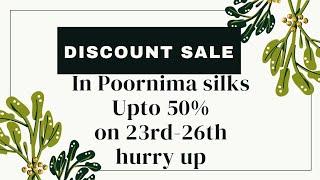 discount sale in Poornima prints upto 50%@poornimasilks