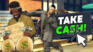 Homeless Man Steals Players Cash! (GTA RP TROLLING)