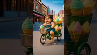 Cute baby girl buy icecream  #ai #icecream #cute #baby #girl