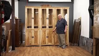 Hickory Bookcase Wall Unit #woodworking #furniture #wood #bookcase #hickory #solidwoodfurniture