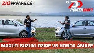  Honda Amaze vs Maruti Suzuki Dzire: The Chosen One | ft. PowerDrift | ZigWheels.com