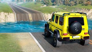 Cars vs Deep Water, Destructive Speed Bump and Spikes ▶️ BeamNG Drive