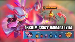 16 KILL!! CRAZY DAMAGE LYLIA 2023 | BUILF LYLIA 2023 - Lylia Gameplay