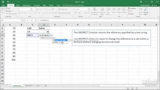 The indirect Function - Excel 2016 Formula and Functions