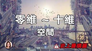 0維空間至10維空間詳解 （史上最燒腦！！）| 高維空間是怎樣的存在？| 高維空間的特點及各自區別 | cc字幕