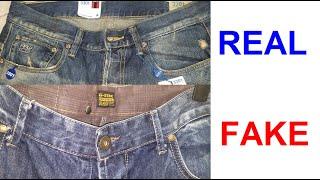 Real vs Fake G-Star jeans. How to spot fake G star raw denim