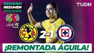 Resumen y goles | América 2-1 Cruz Azul | Liga MX Femenil - J1 CL2025 | TUDN