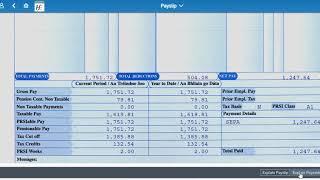 NiSRP Employee Self Service Training Tutorial: My Payslip