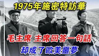 1975年施密特訪華刁難毛主席，主席回答一句話，卻成了歐美惡夢#光影文史