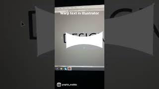 Simple way to warp text with shape in Adobe Illustrator tutorial