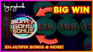 RARE MONEY GONG BONUS! Money Gong Slots - $14.40/Spin FREE GAMES!