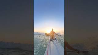 Sunset wave sessions are always the best way to end the day #kayaking #surfski #paddling