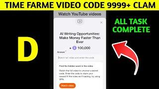 AI WRITING OPPORTUNITIES: MAKE MONEY FASTER THAN EVER CODE | Time Farm Watch Youtube Videos Code