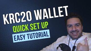 KRC20 Wallet - QUICK SET UP | KRC20 Tutorial