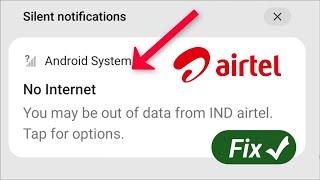 No internet you may be out of data from airtel | You may be out of data.tap for more options